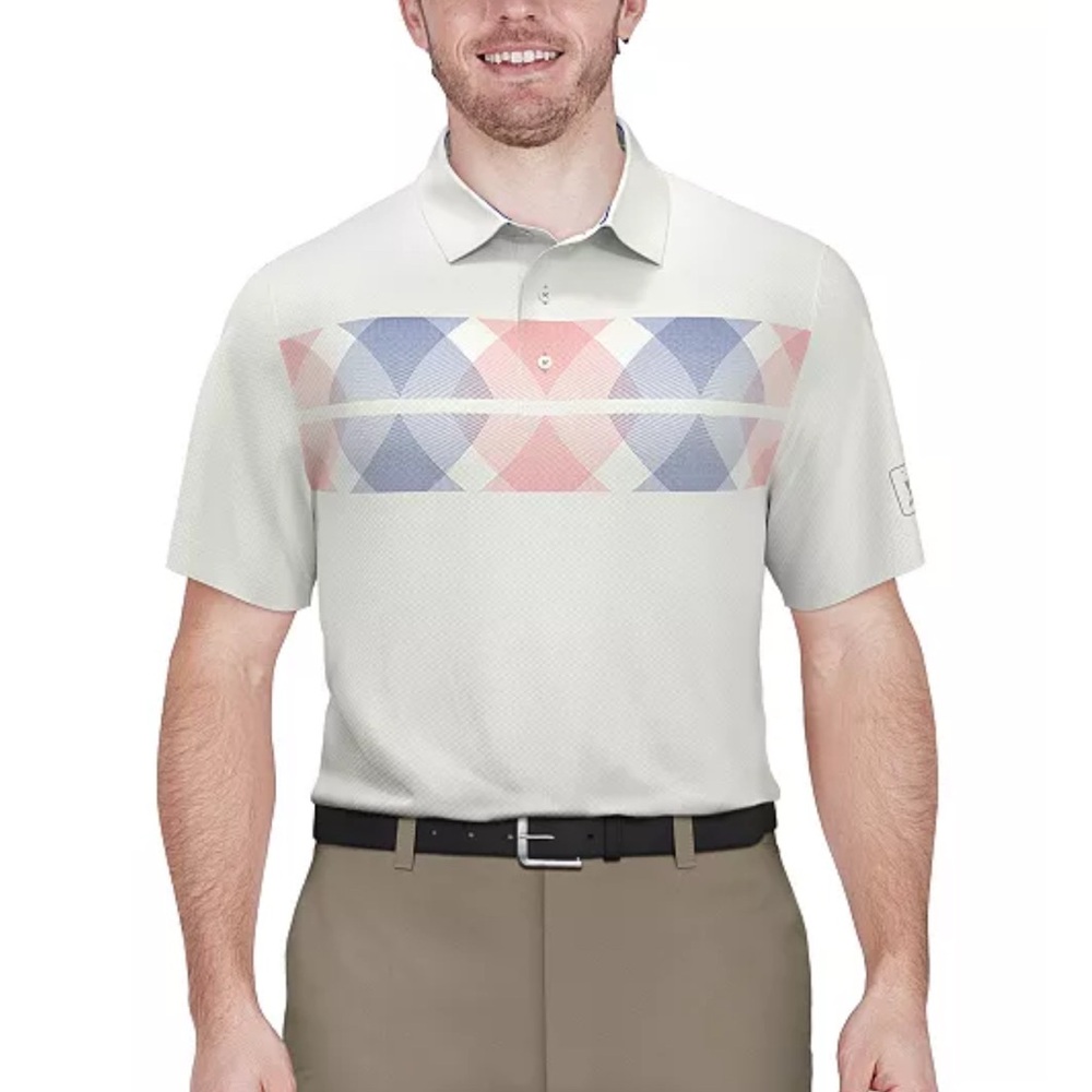 PGA Tour UPF 50 Sun Protection Polo Shirt Men’s Size S White